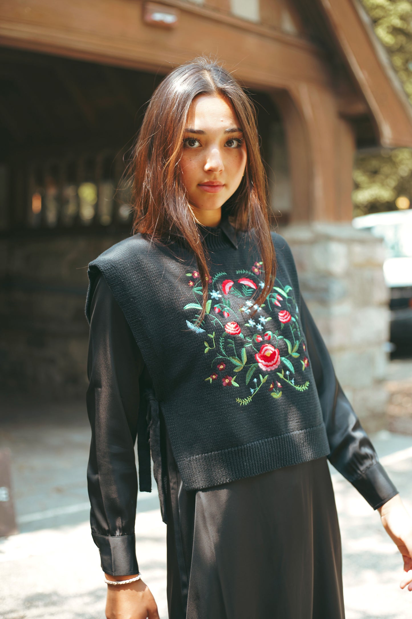 Embroidered Knit Vest