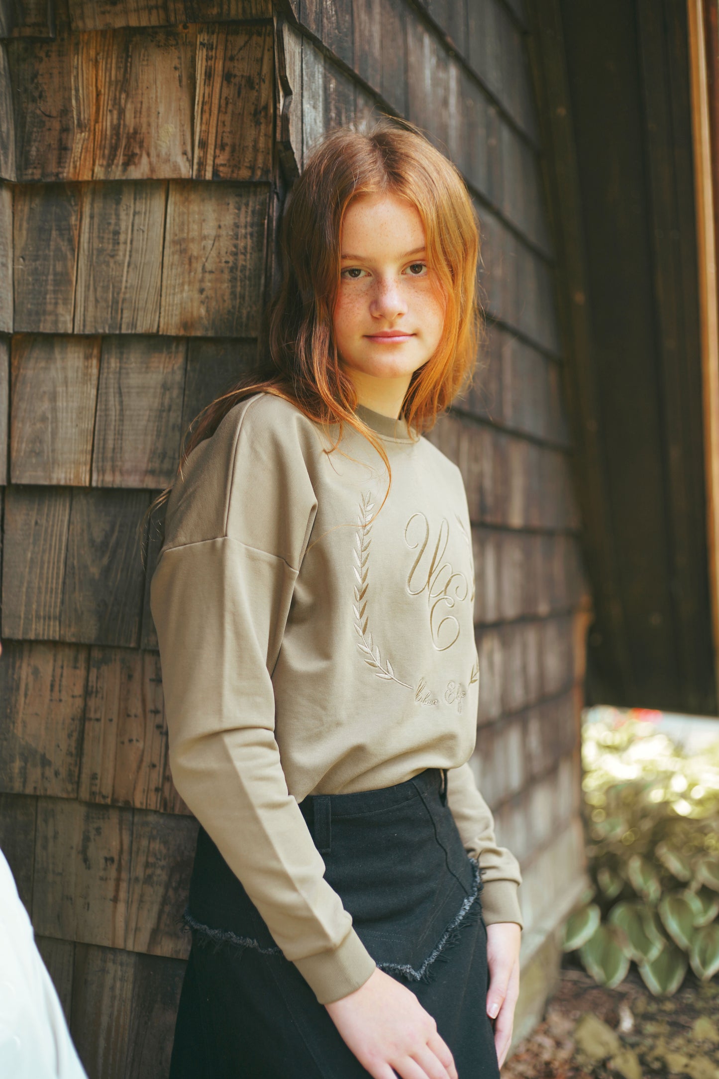 Tone on Tone Sweatshirt Khaki