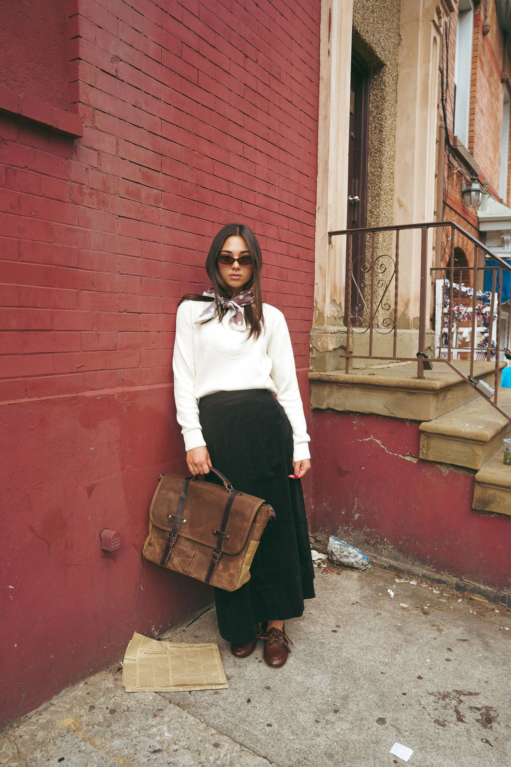 Tone on Tone Knit Sweater Off White