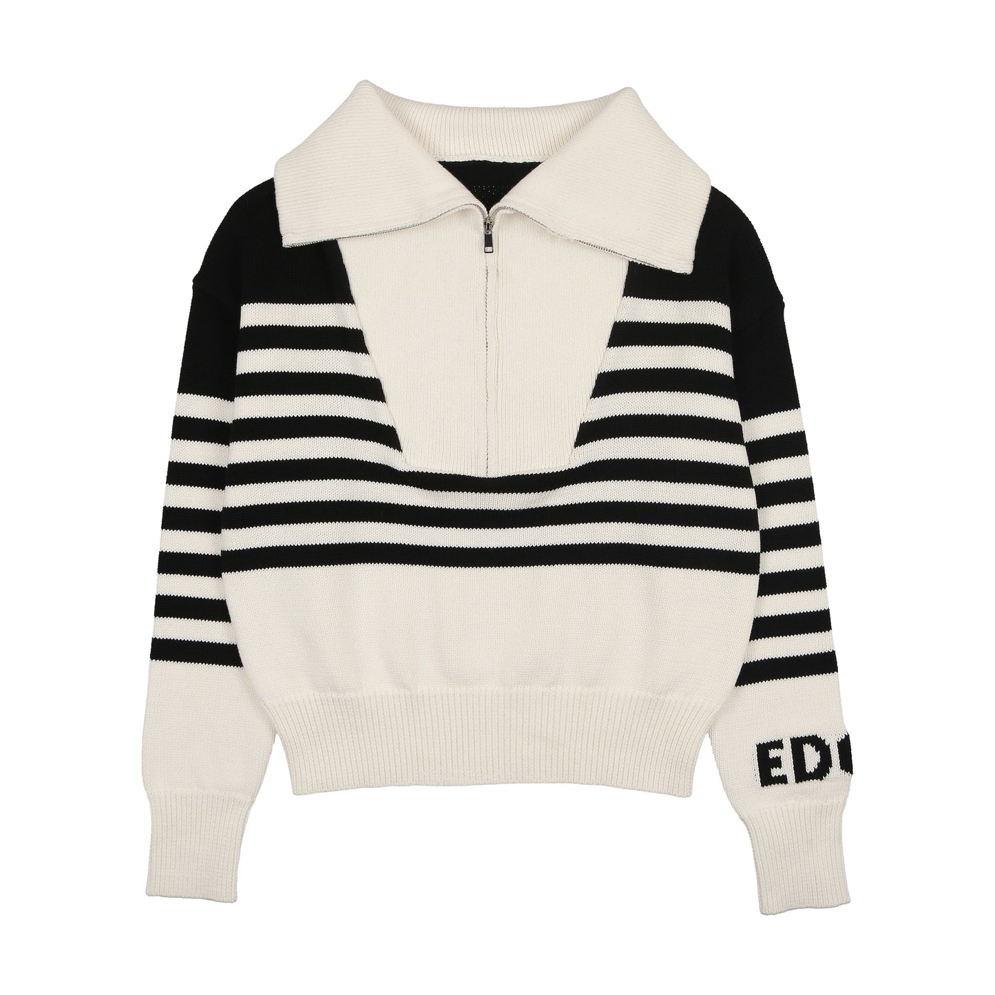 Striped Half Zip Sweater