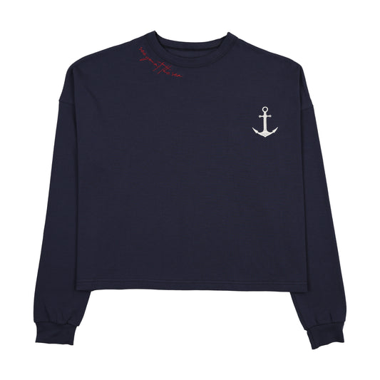 Anchor Tee- Navy