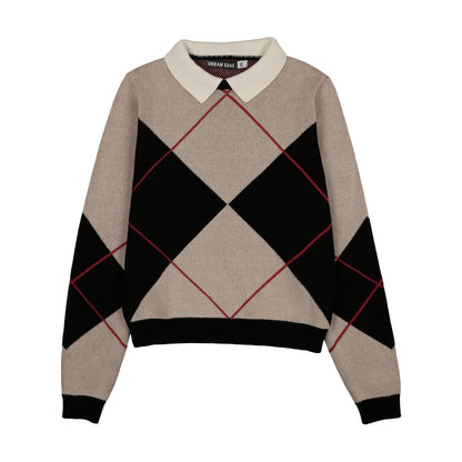 Argyle Knit Sweater