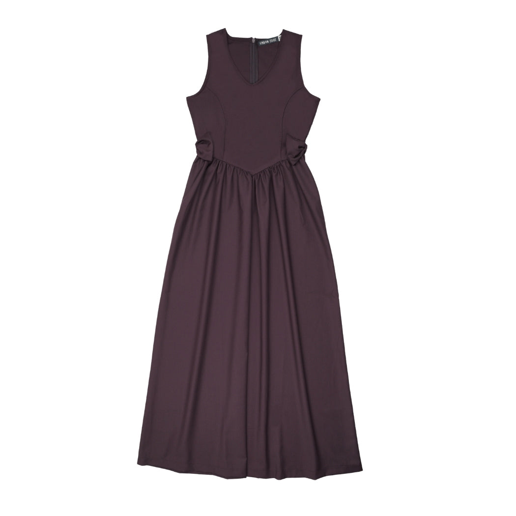 Bow Dress Mulberry- Removable Bows. Size UP