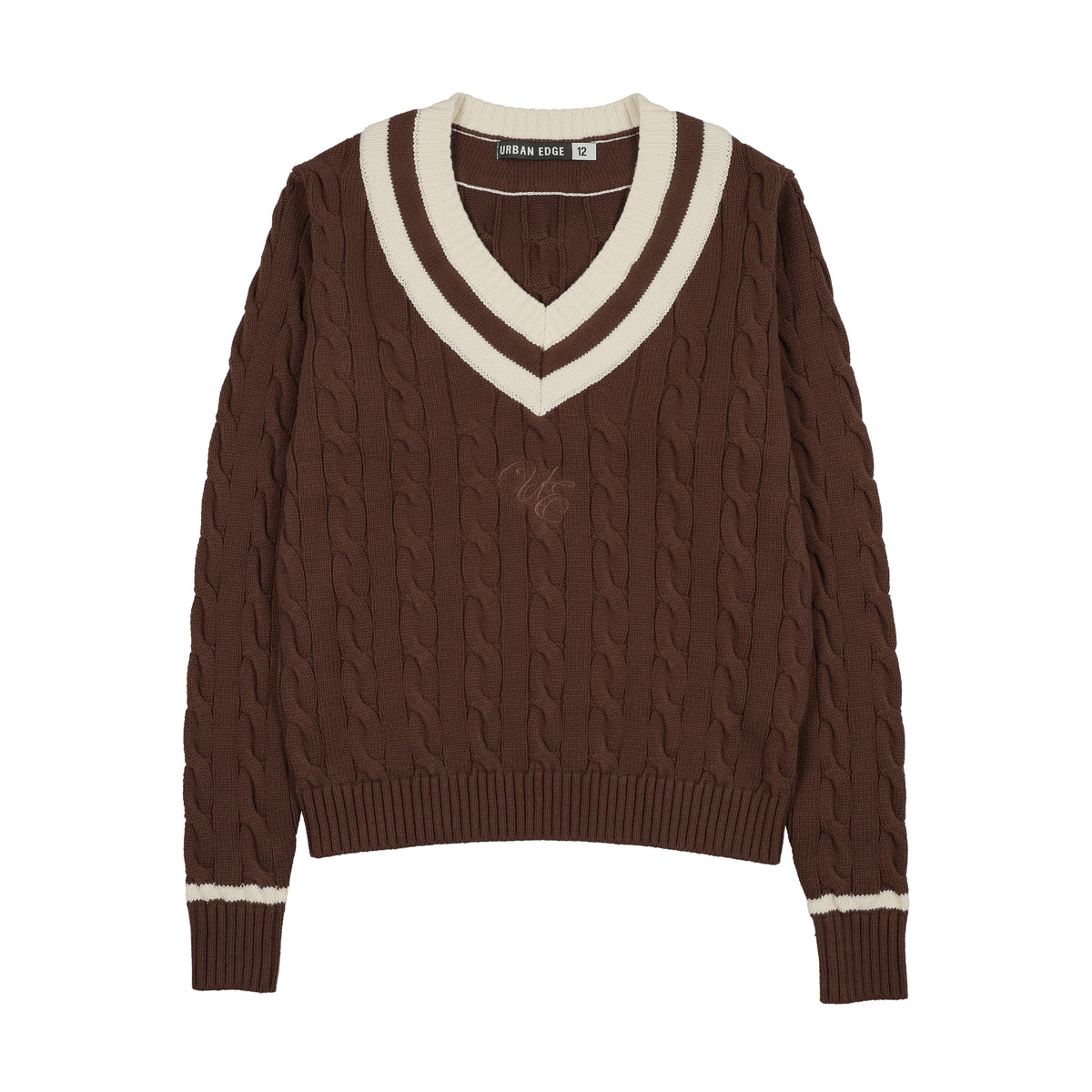 Cable Knit Sweater Brown