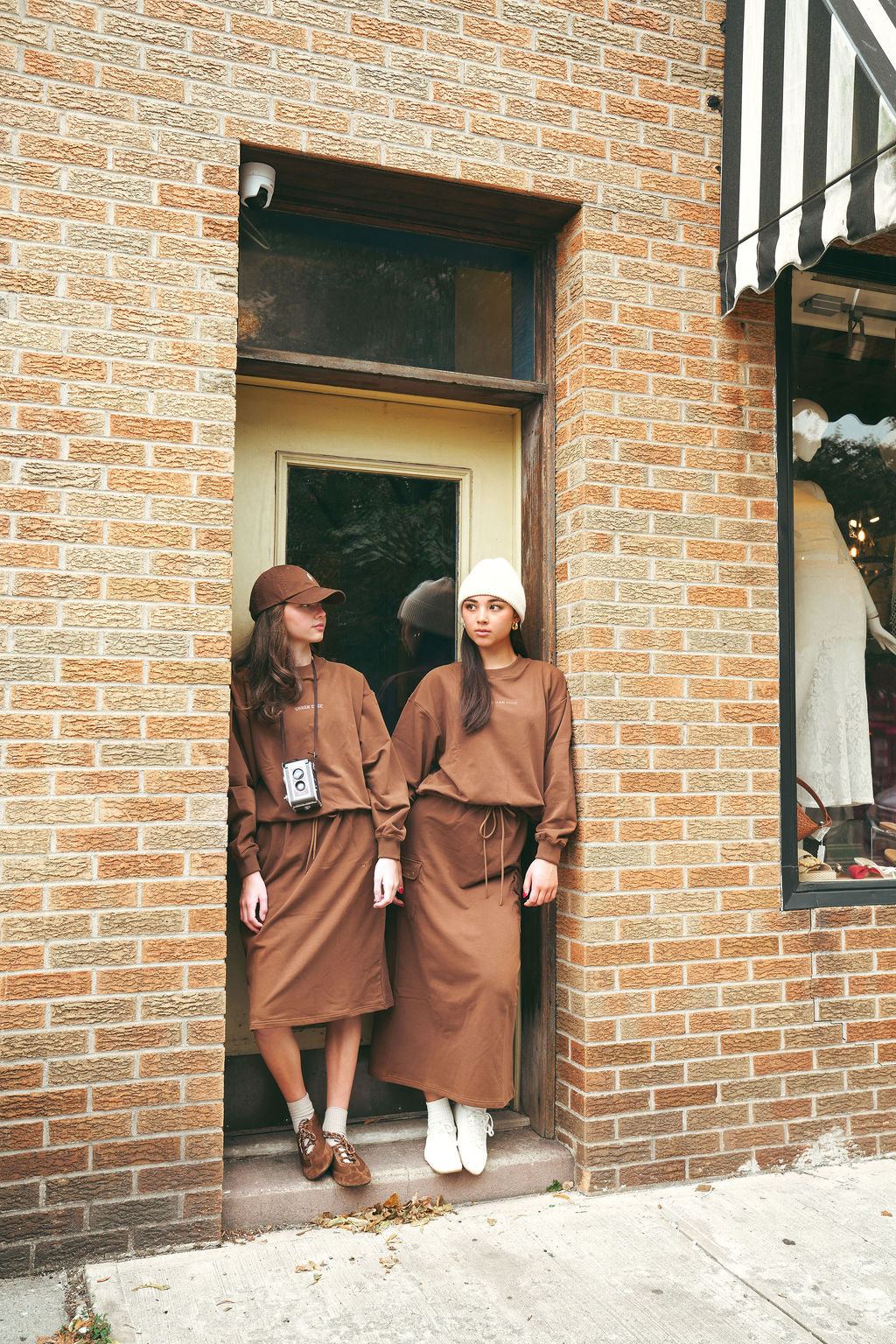 Short Sweatset Sweatskirt Brown