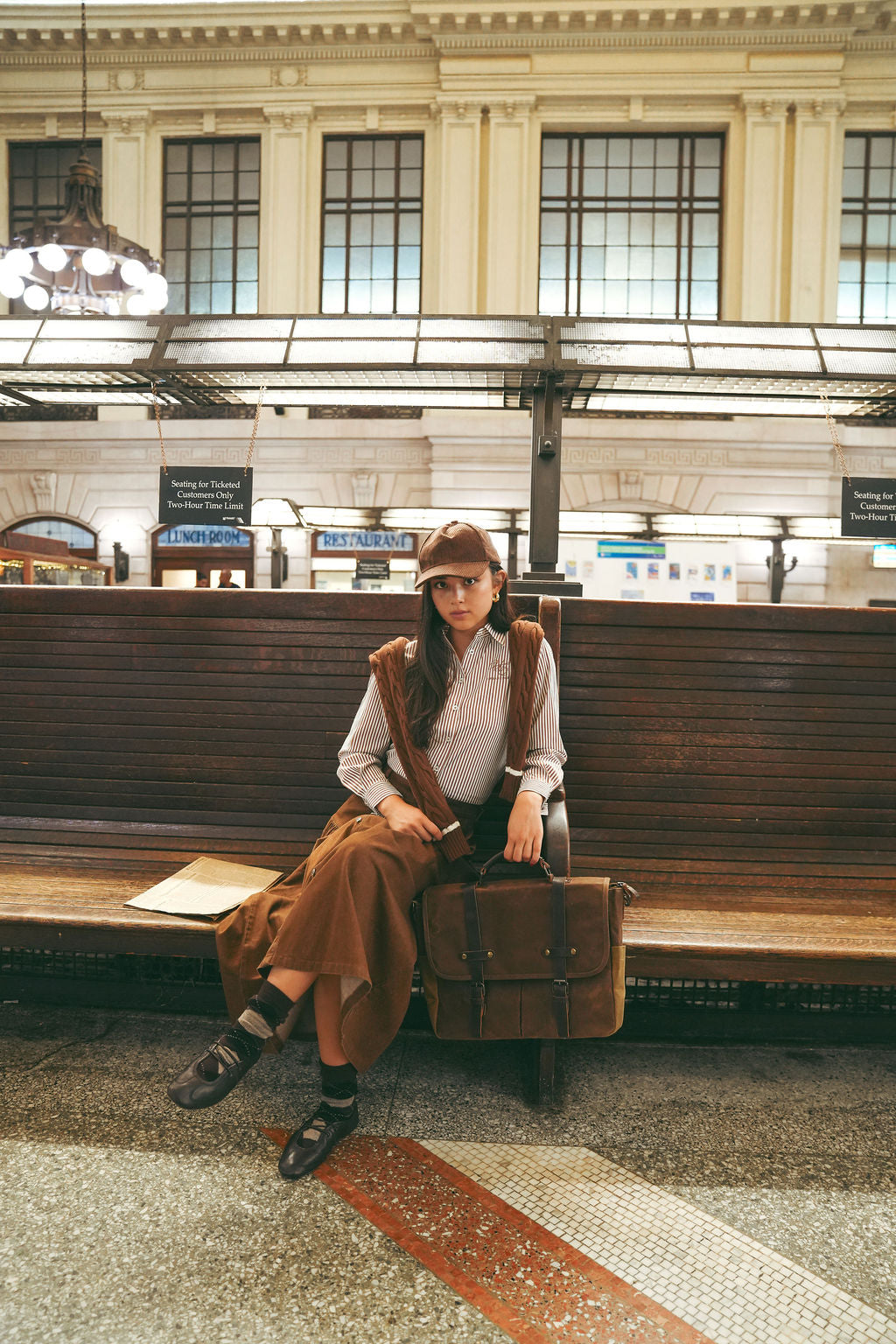 Pinstripe Shirt Brown