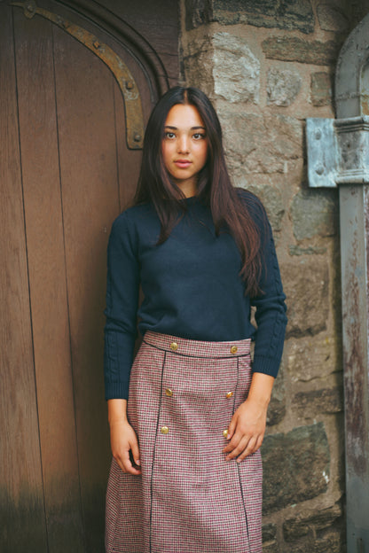 Chunky Knit Crewneck Navy