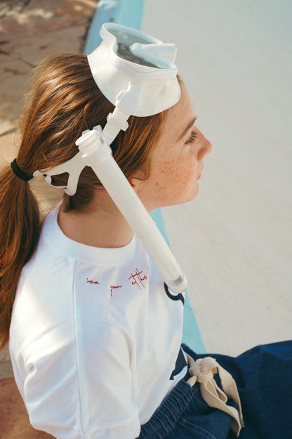 Anchor Cropped Tee- White