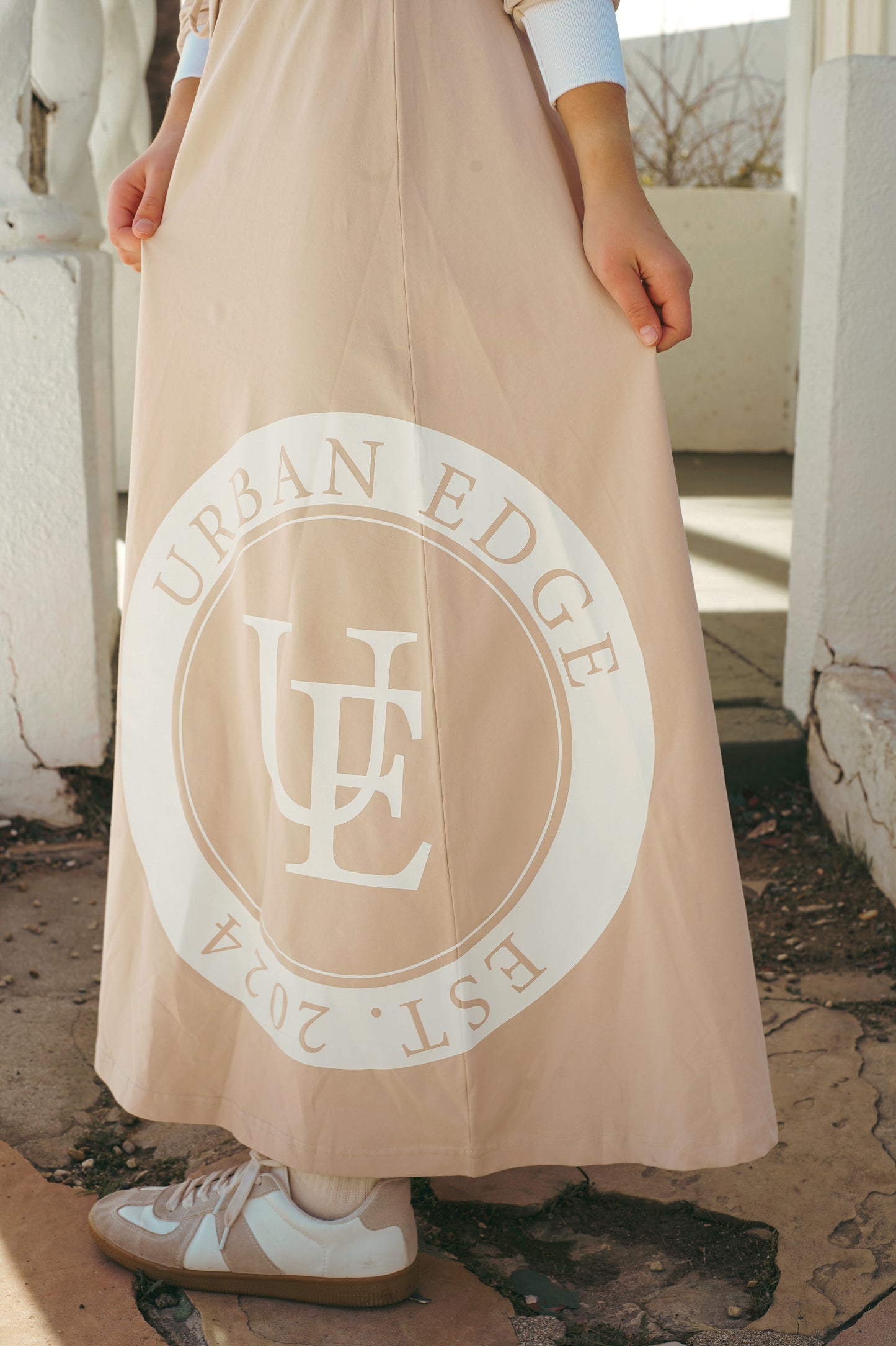 Logo Skirt-Tan