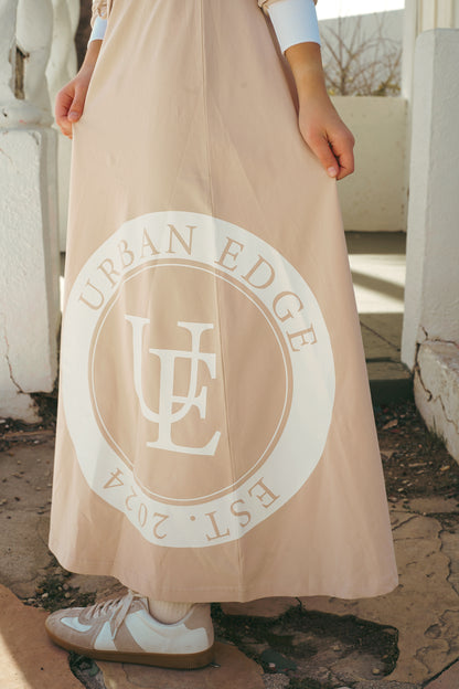 Logo Skirt-Tan