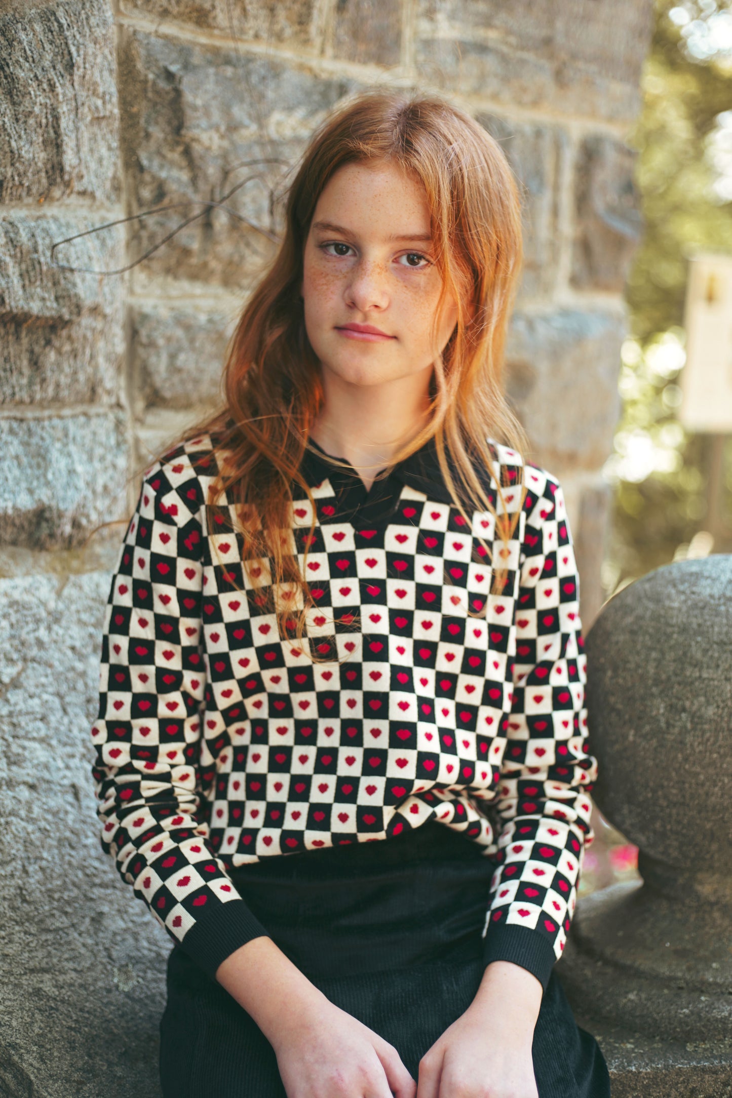 Checkered Heart Polo