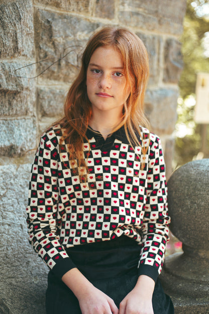 Checkered Heart Polo
