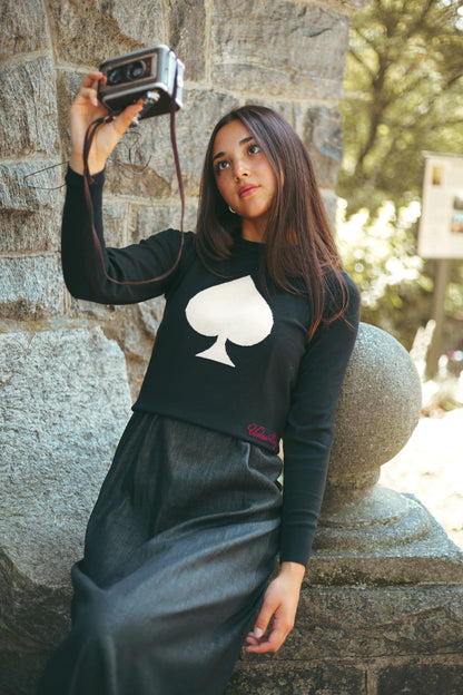 Ace Knit Sweater Black