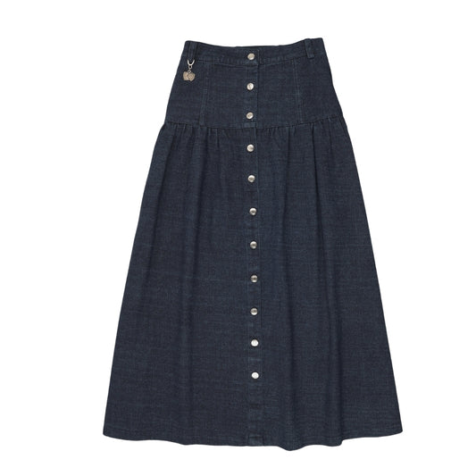 Denim Dropwaist Skirt Navy
