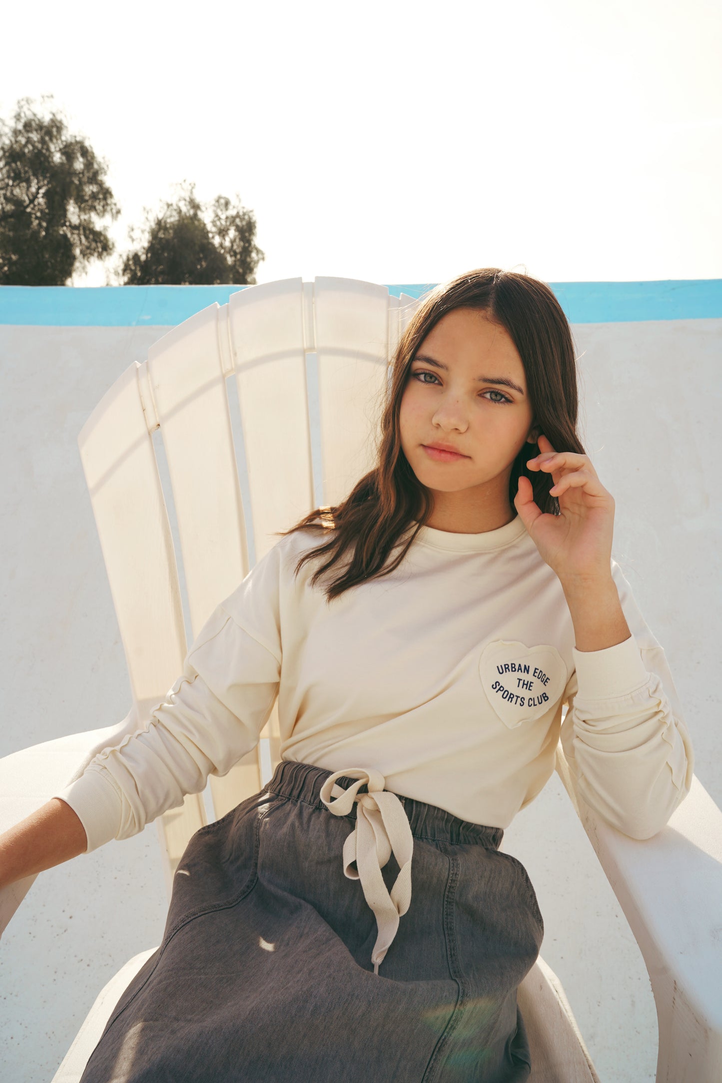 Heart Patch Tee- Off White