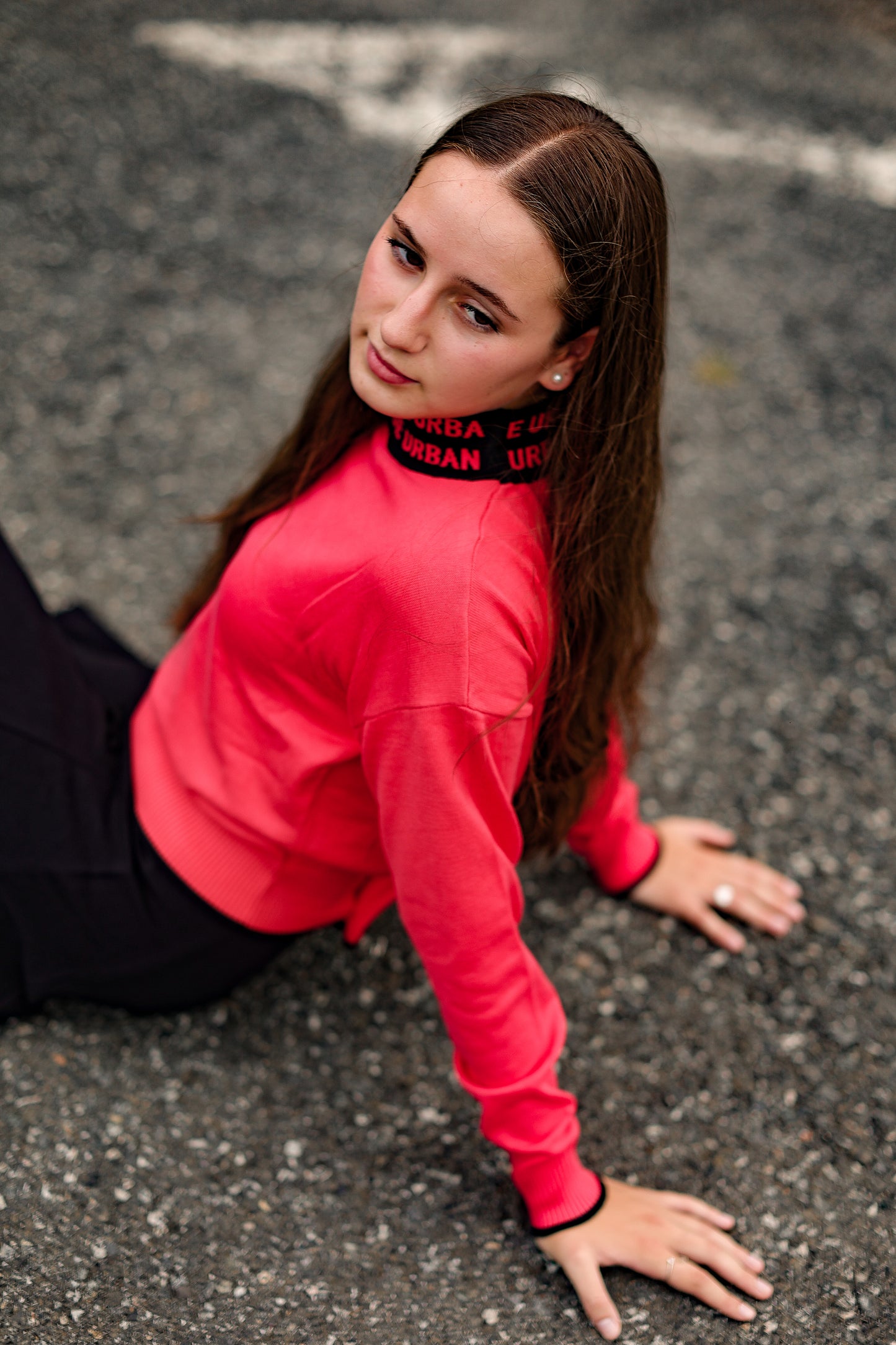 Mock Neck Sweater Hot Pink