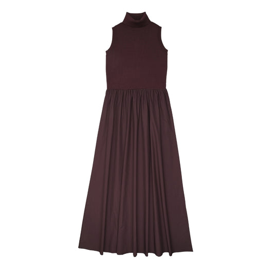 Knit Combo Dress Mulberry