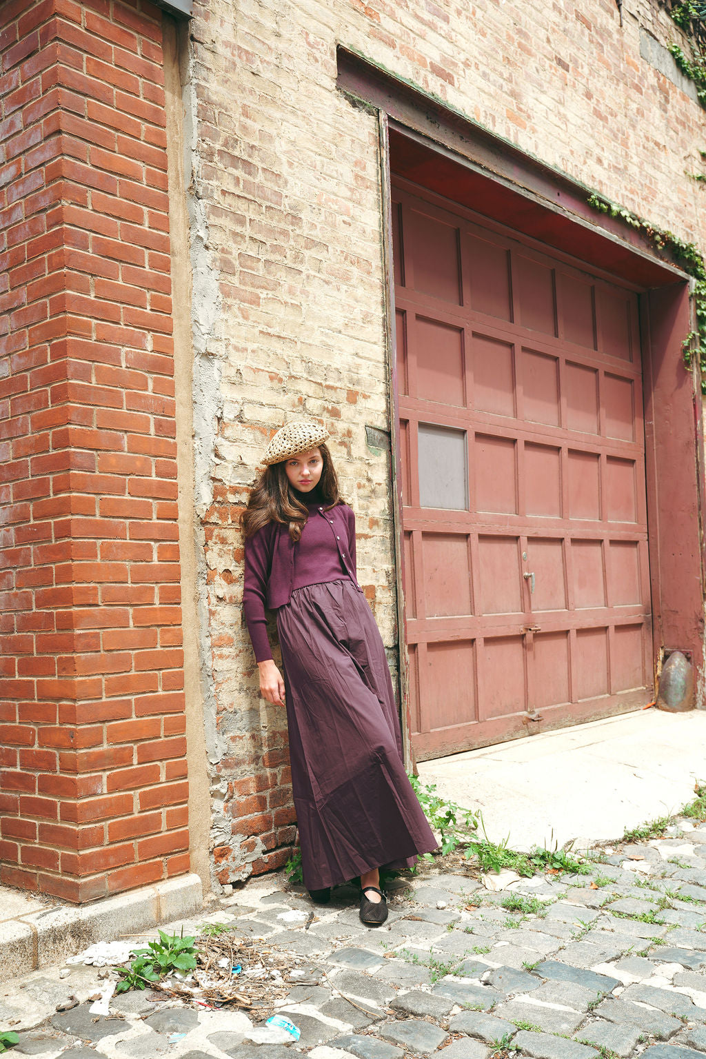 Knit Cardigan Mulberry