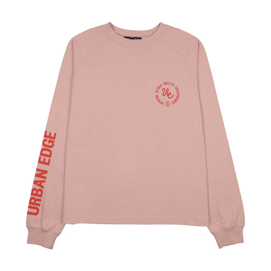 Oversized Raglan Tee-Pink