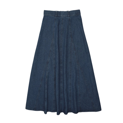 Paneled Navy Skirt