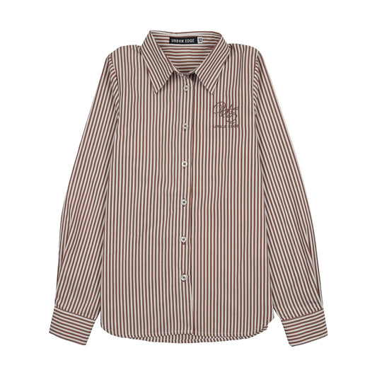 Pinstripe Shirt Brown