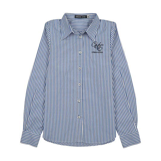 Pinstripe Shirt Blue