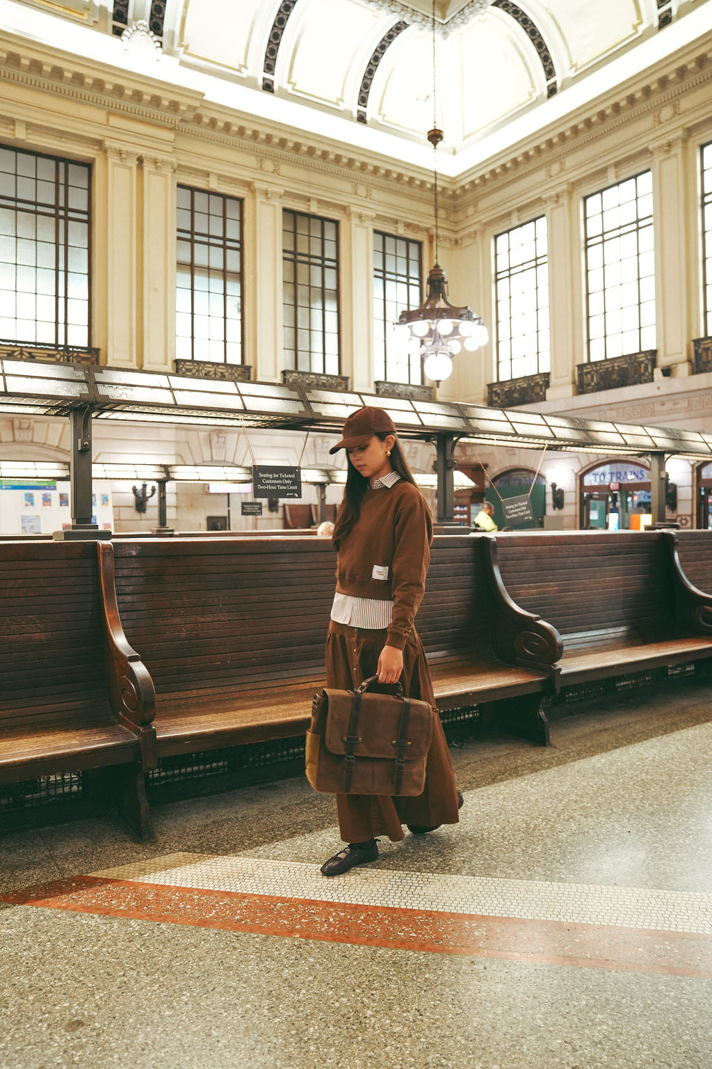 Pinstripe Shirt Brown