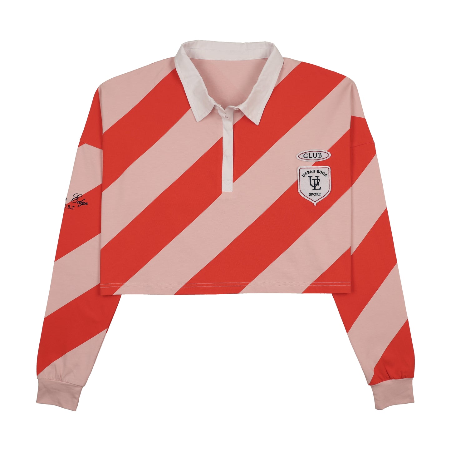 Striped Rugby Tee Orange and Pink