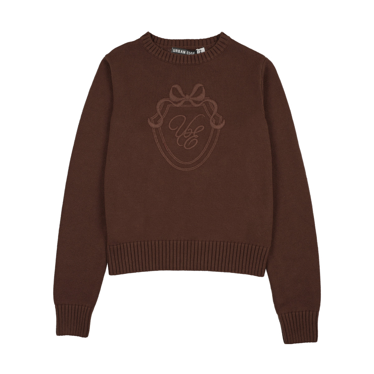 Tone on Tone Knit Sweater Brown