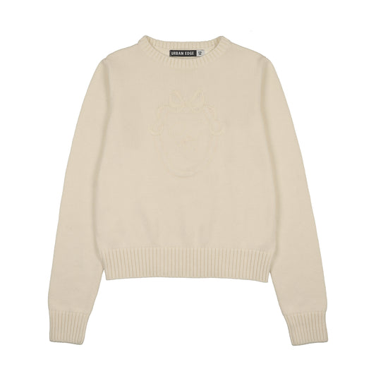 Tone on Tone Knit Sweater Off White