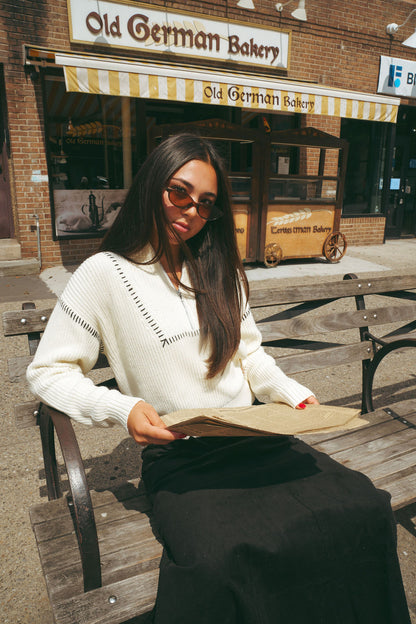 Whipstitch Chunky Half Zip