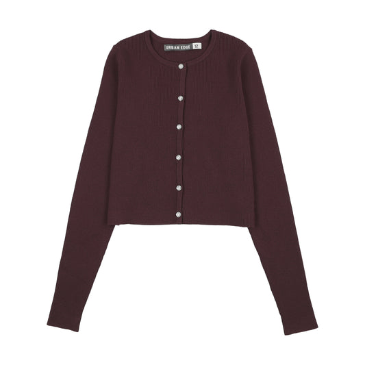 Knit Cardigan Mulberry