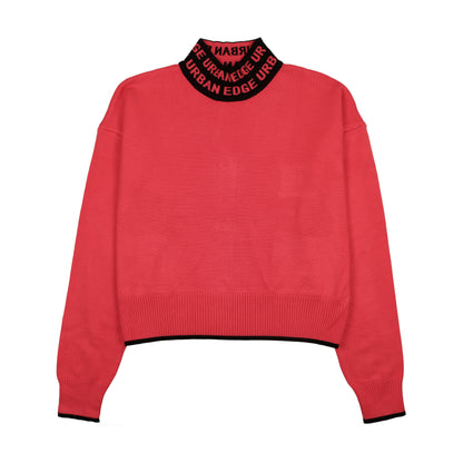 Mock Neck Sweater Hot Pink