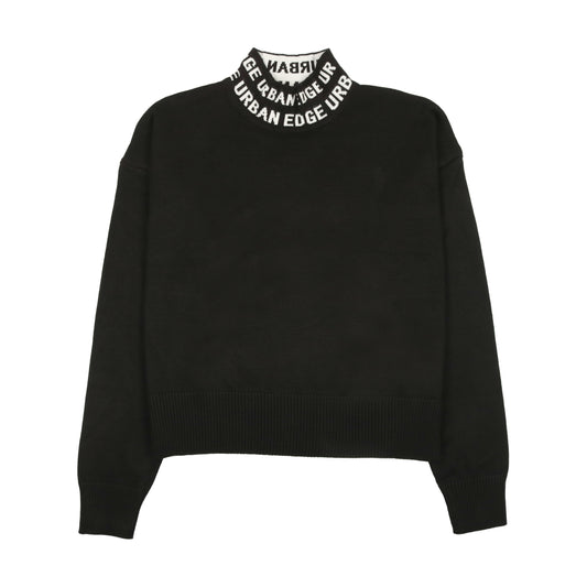 Mock Neck Sweater Black