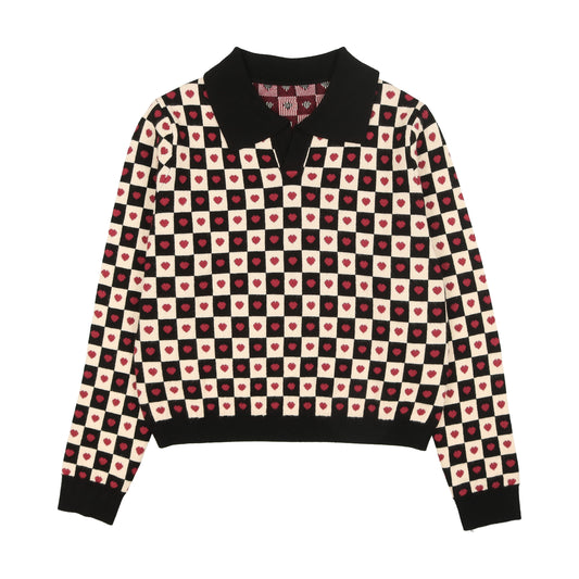 Checkered Heart Polo