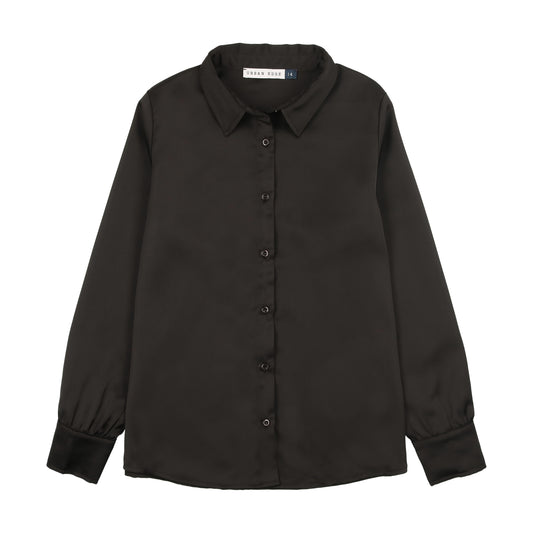 Satin Blouse Black
