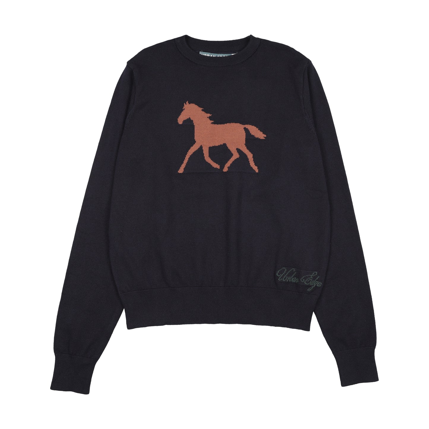 Horse Knit Sweater Navy
